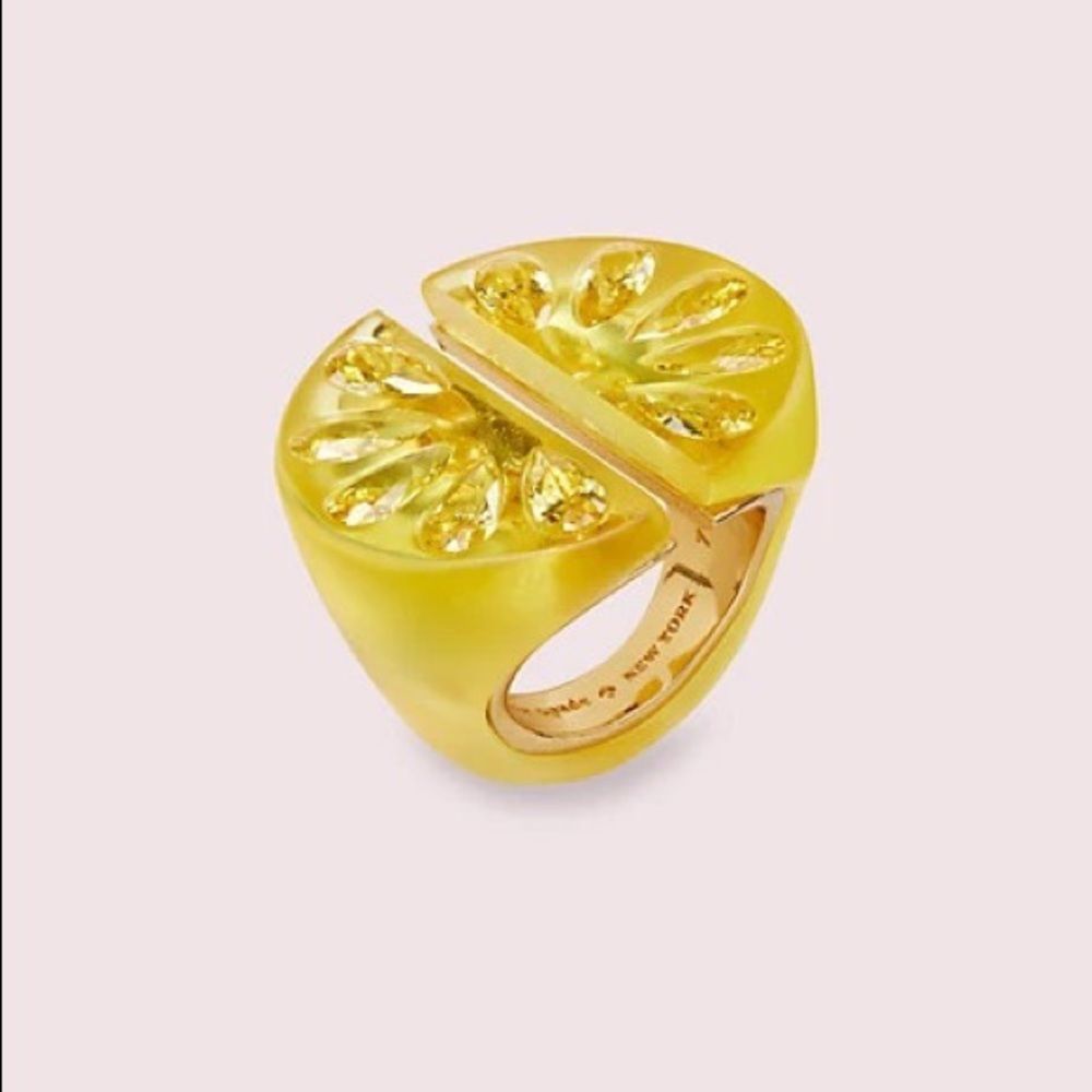 Kate Spade Tutti Fruity Lemon Ring Size 5
